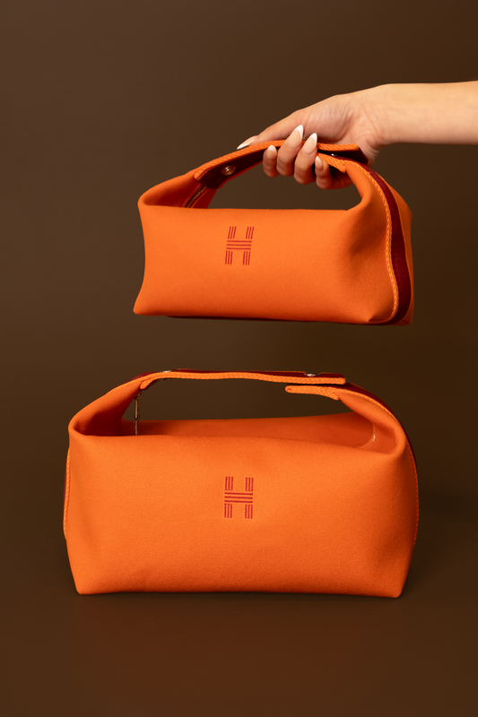 Hermès Bride-A-Brac Orange Pouches in Small & Medium