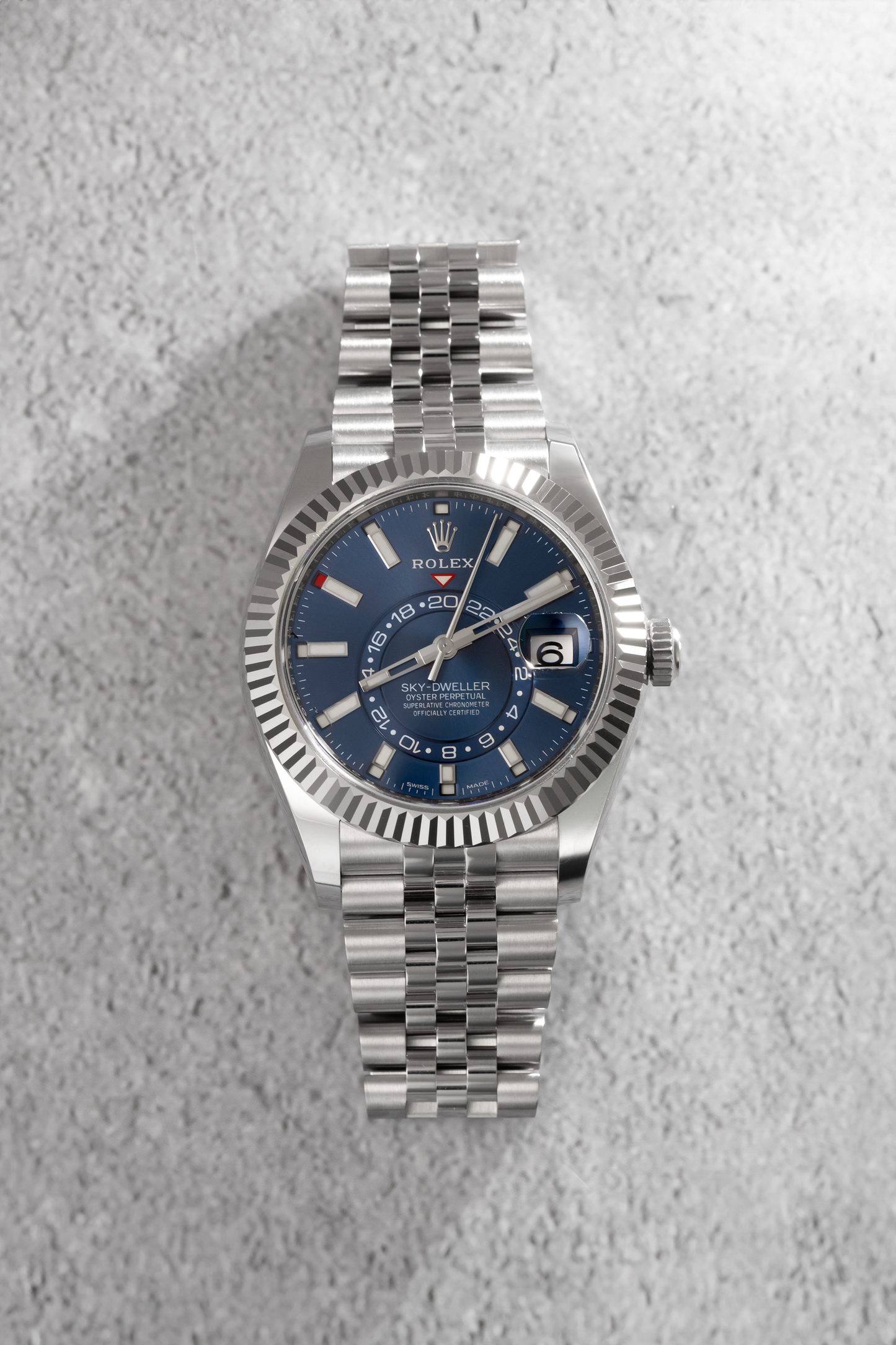 Rolex Sky-Dweller Oyster Watch in 42MM Oystersteel & White Gold