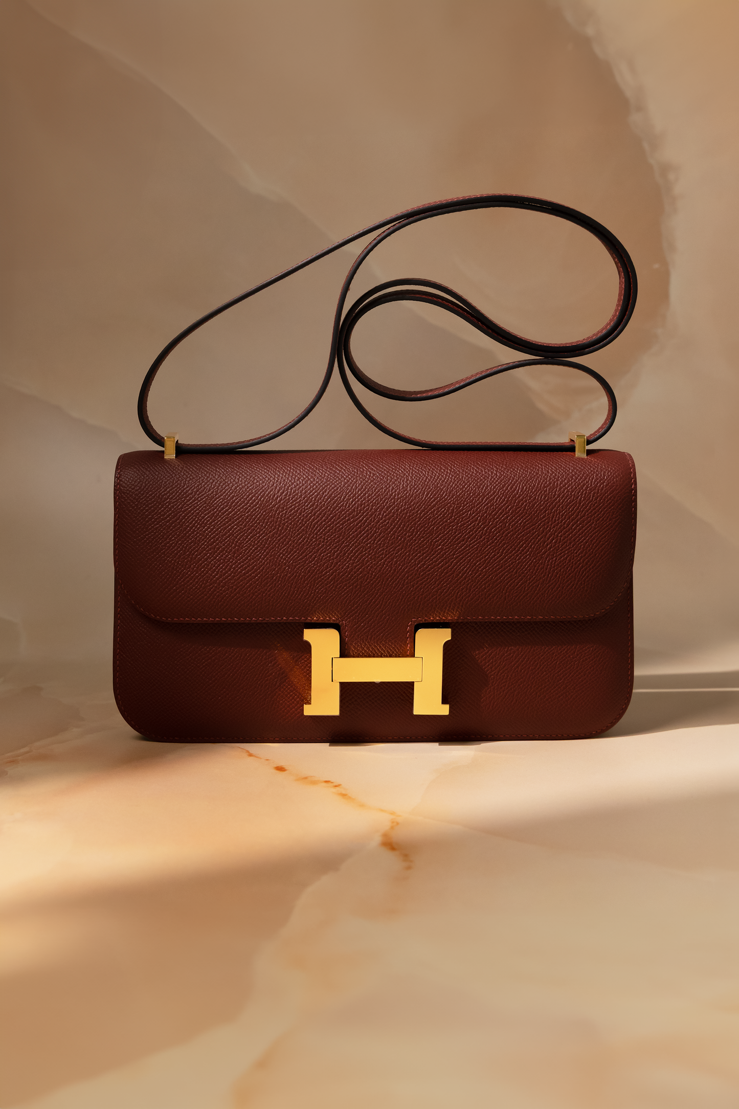 Hermès Constance Elan Epsom in Rouge H GHW