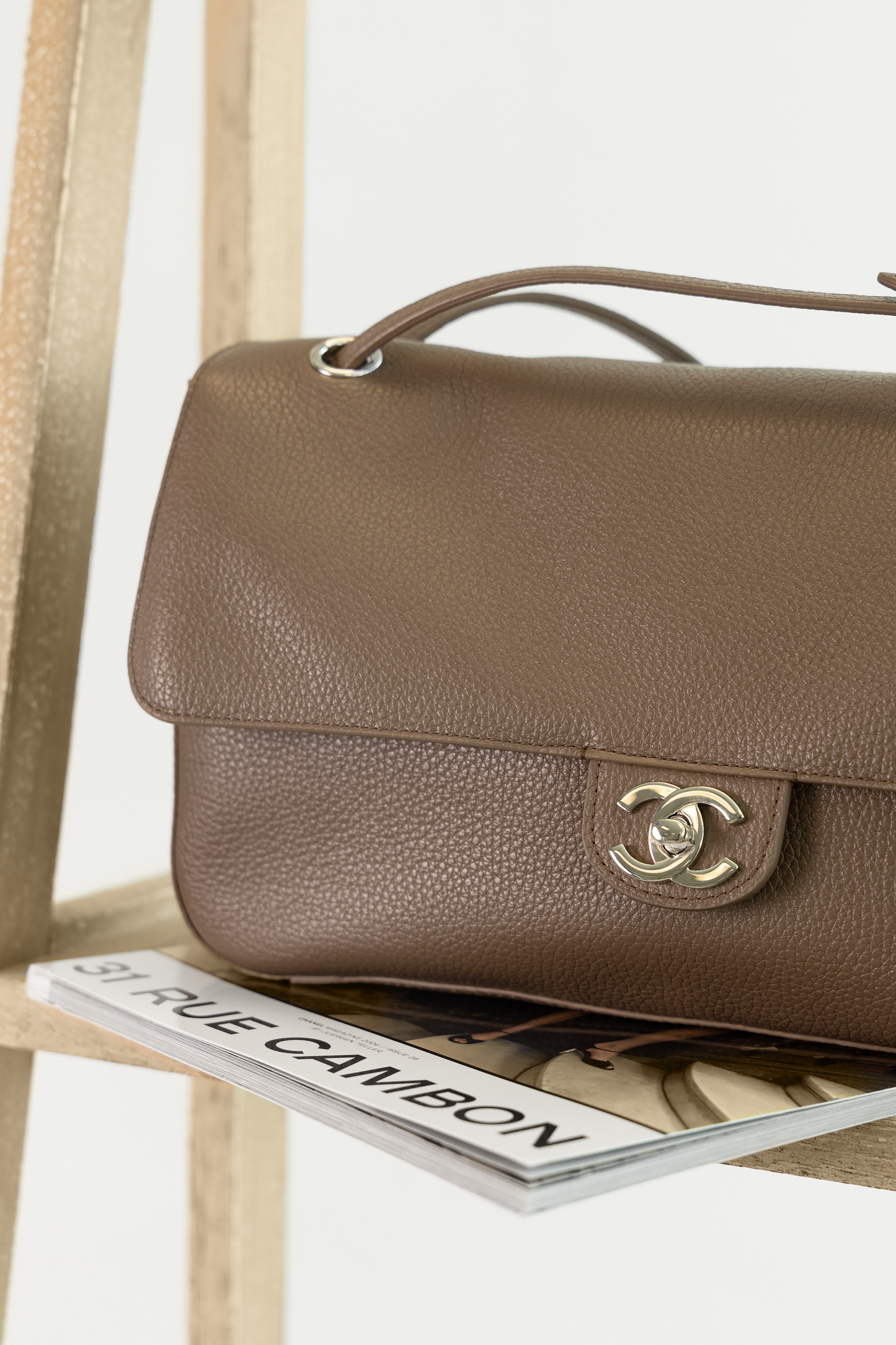 Chanel Maxi Flap Bag in Light Brown