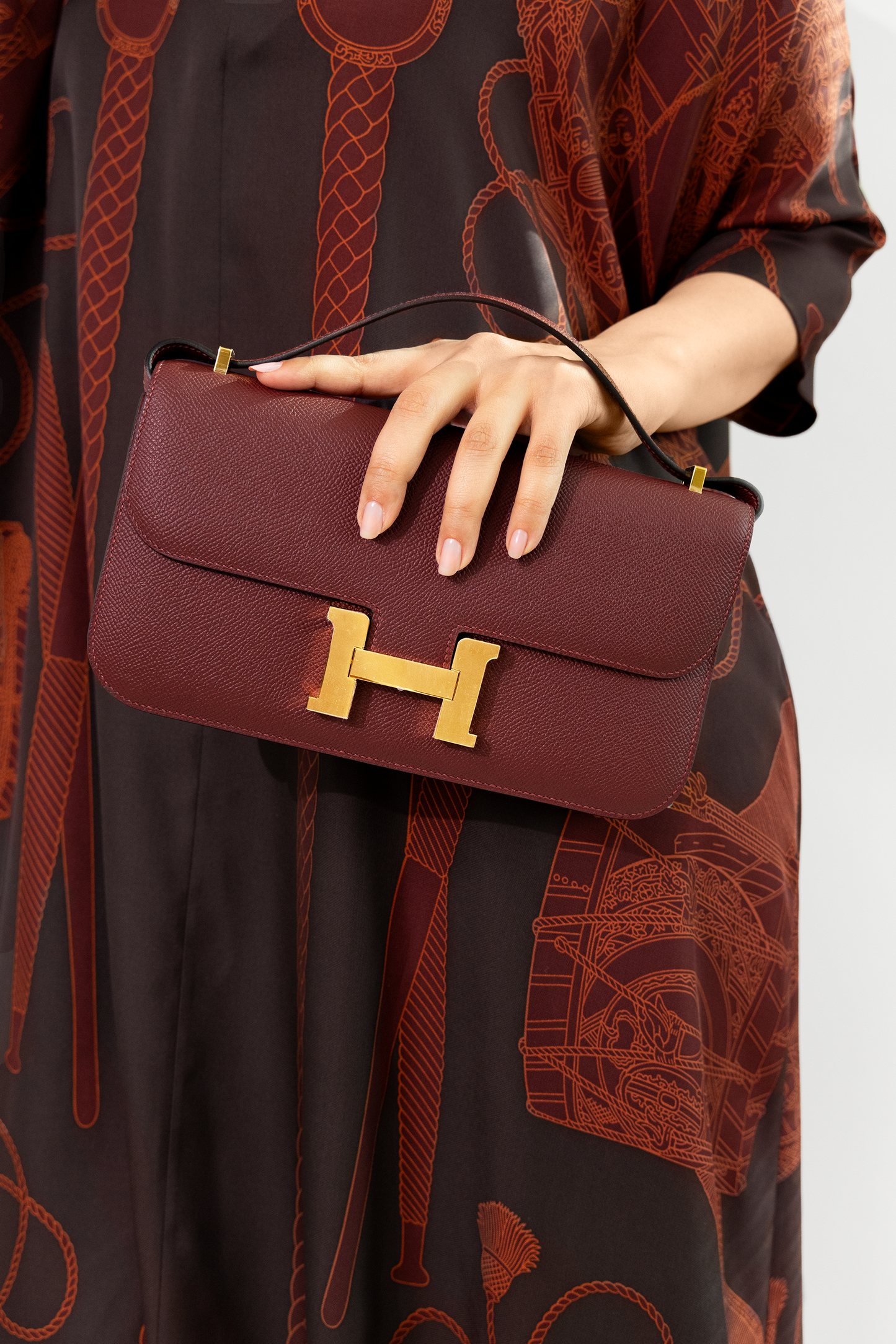 Hermès Constance Elan Epsom in Rouge H GHW