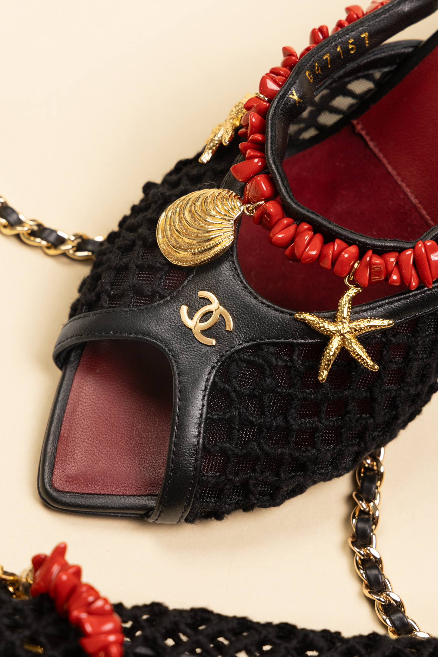 Chanel Coco Beach Black Flap Bag & Mules