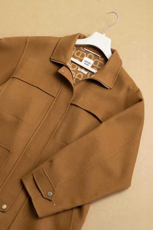Hermès Short Parka Coat in Brun Mahogany