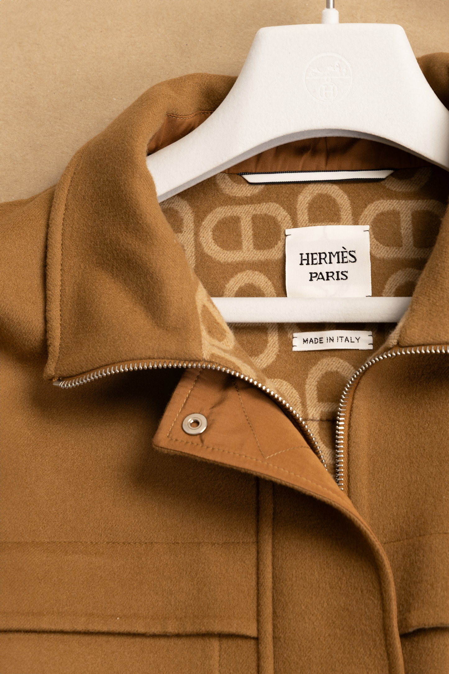 Hermès Short Parka Coat in Brun Mahogany