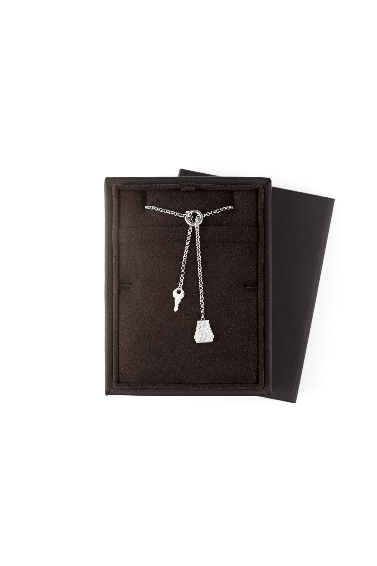 Hermès Kelly Clochette White Gold Diamond Necklace