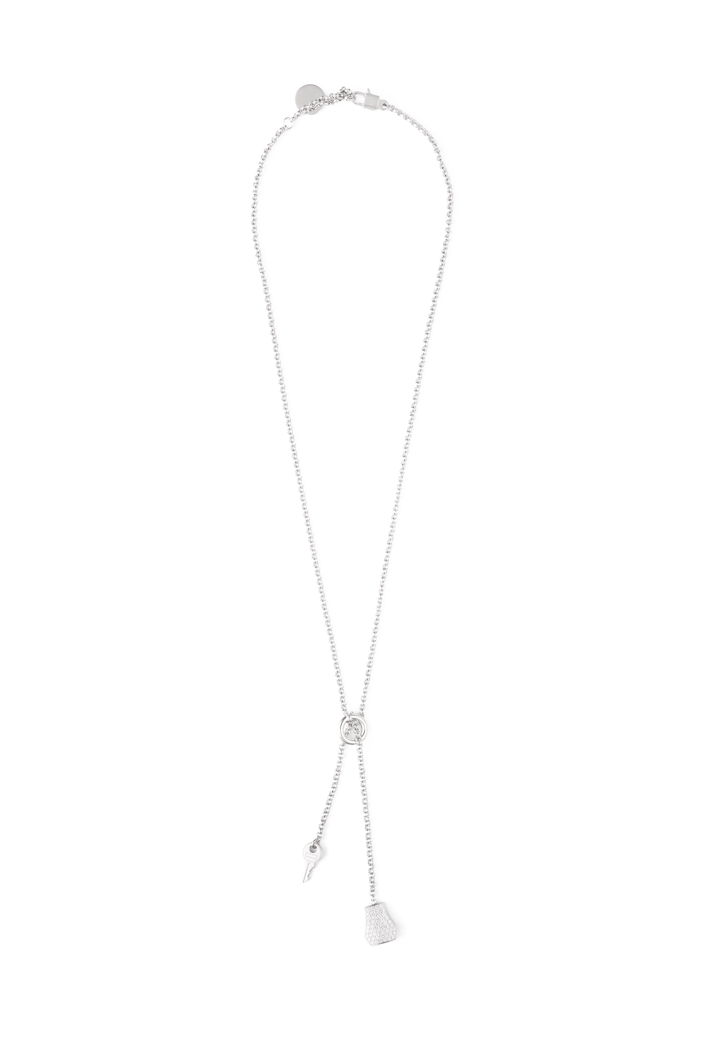 Hermès Kelly Clochette White Gold Diamond Necklace
