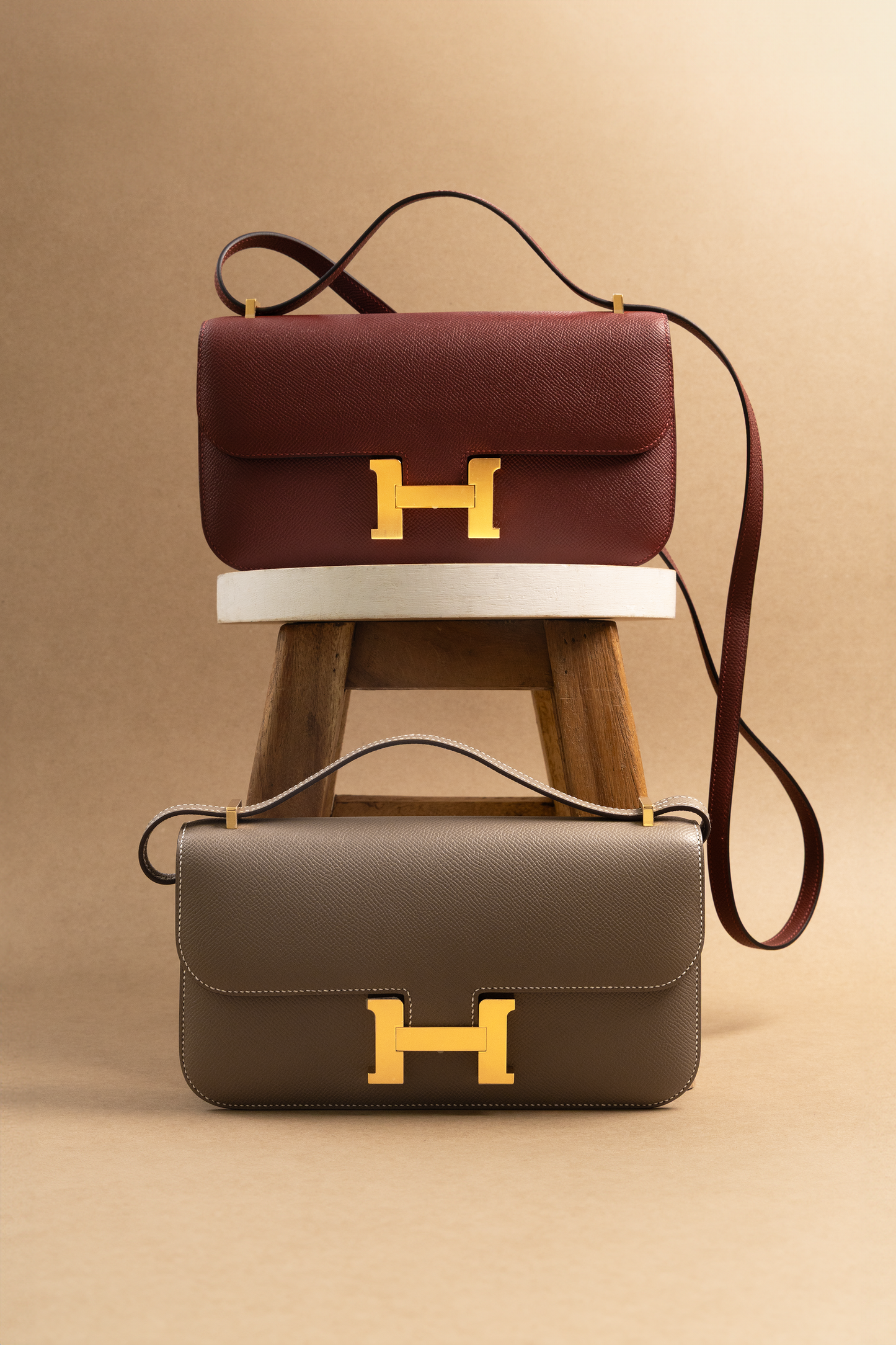 Hermès Constance Elan Epsom in Rouge H & Etoupe GHW