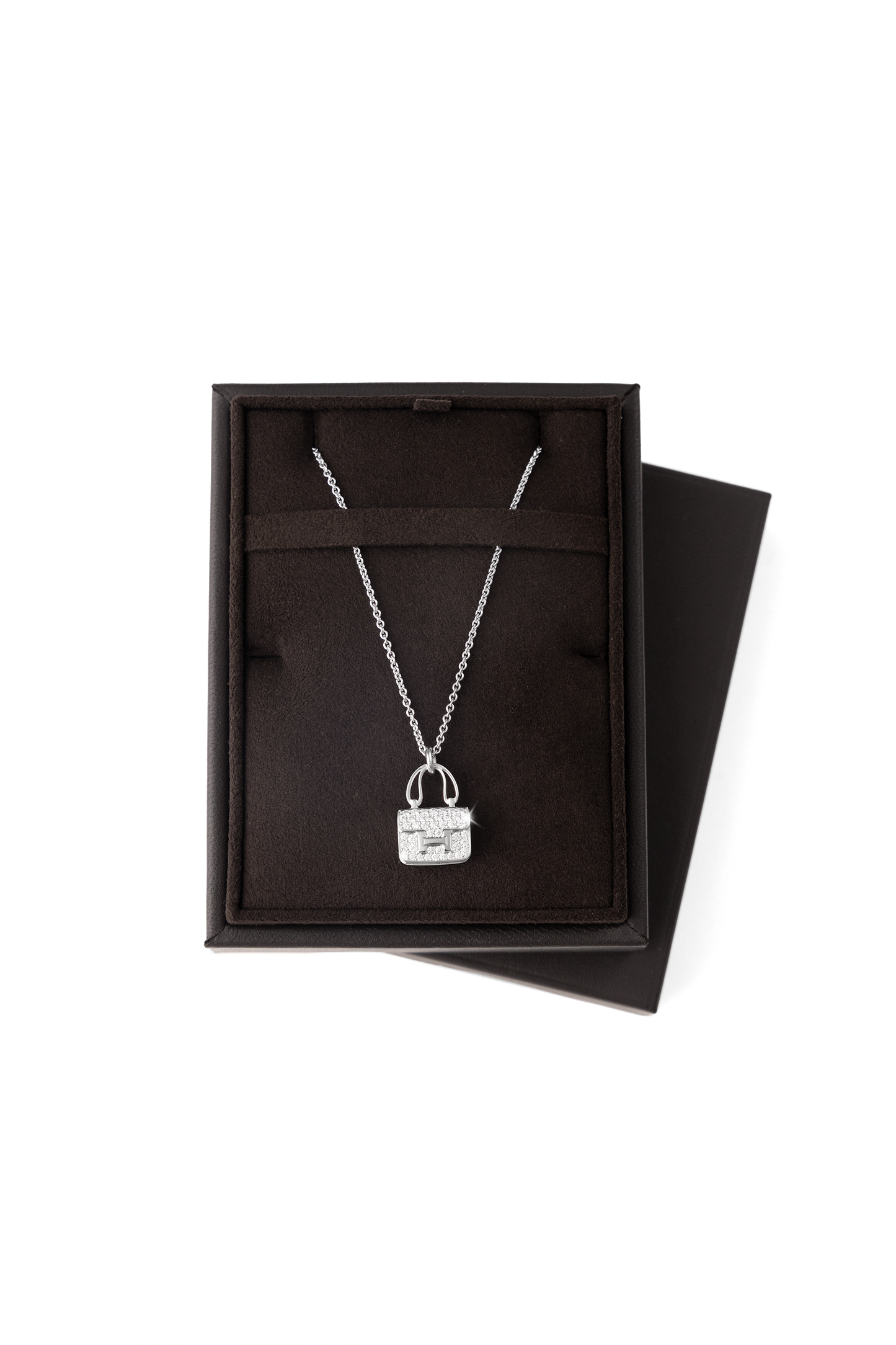 Hermès Amulettes Constance White Gold Diamond Necklace