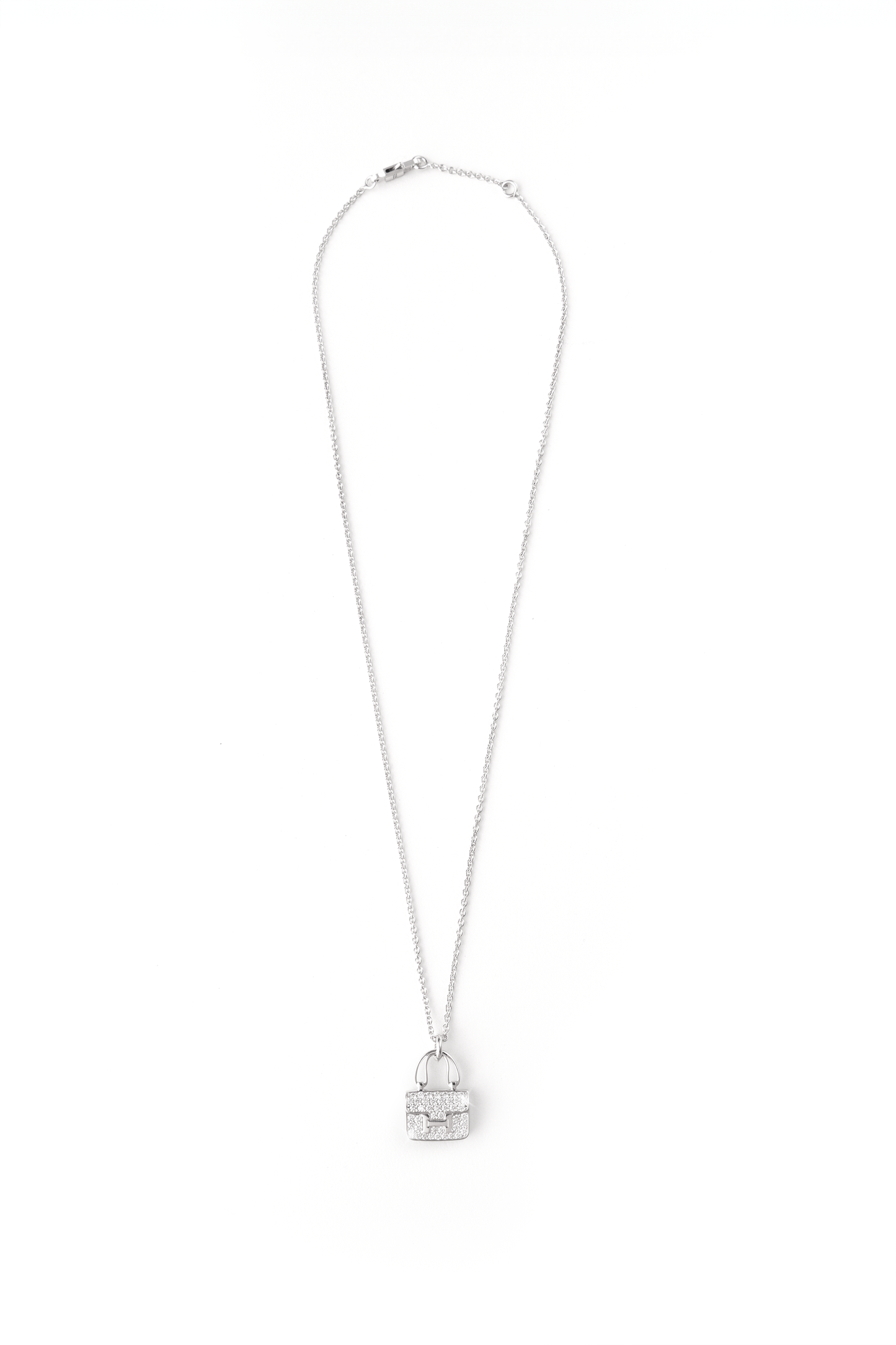 Hermès Amulettes Constance White Gold Diamond Necklace