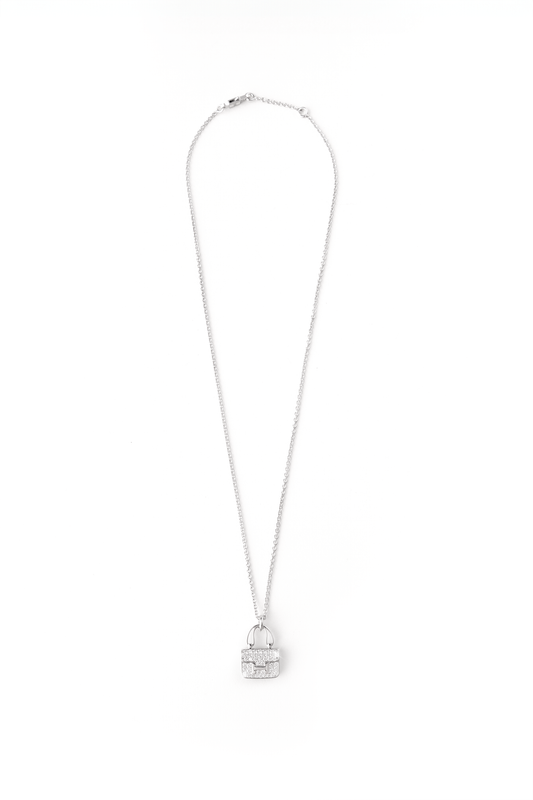 Hermès Amulettes Constance White Gold Diamond Necklace