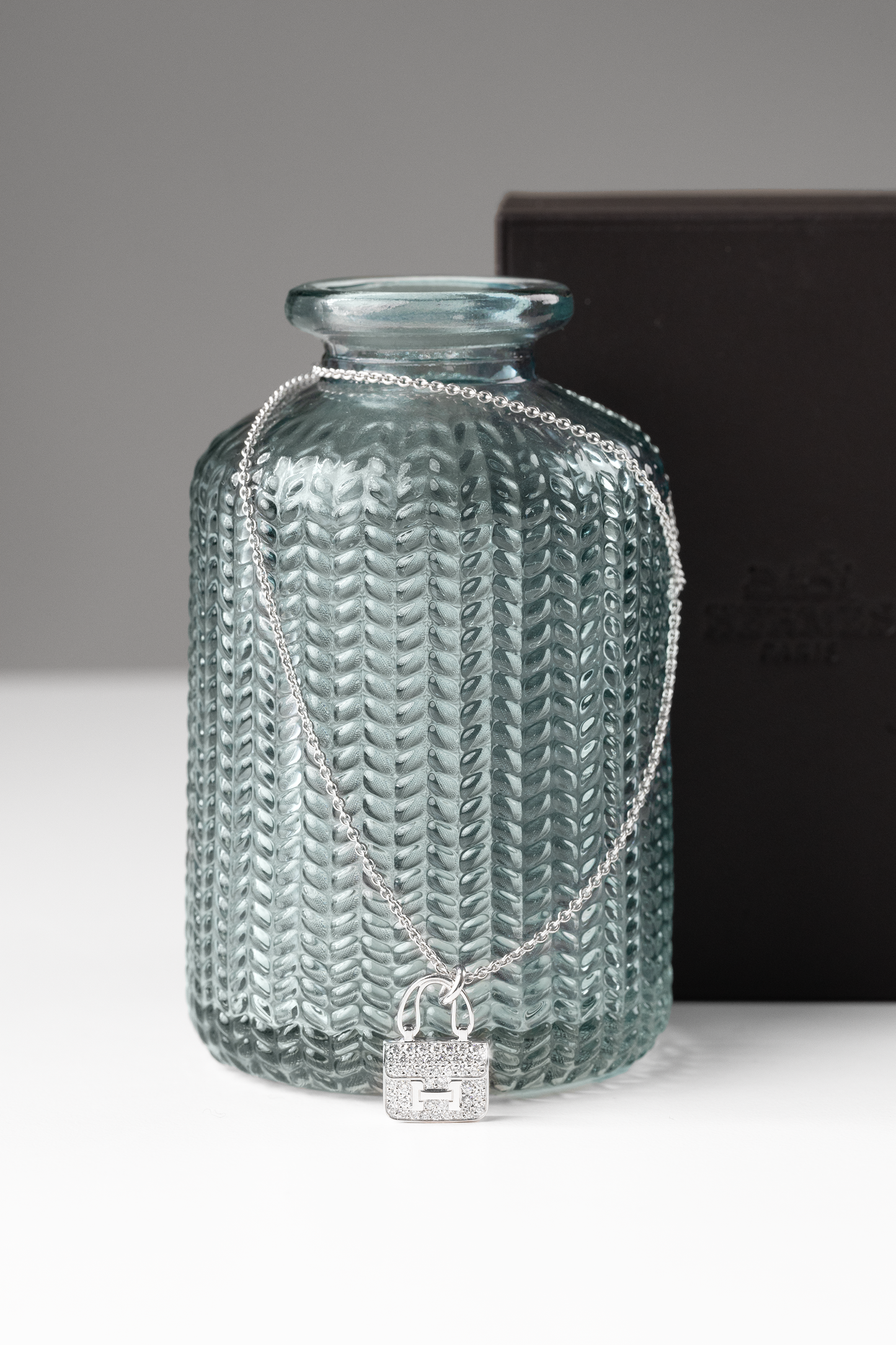 Hermès Amulettes Constance White Gold Diamond Necklace