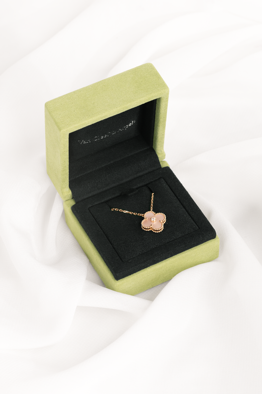 Van Cleef & Arpels Holiday Pendant 2025 Rose Gold & Pink Mother-Of-Pearl