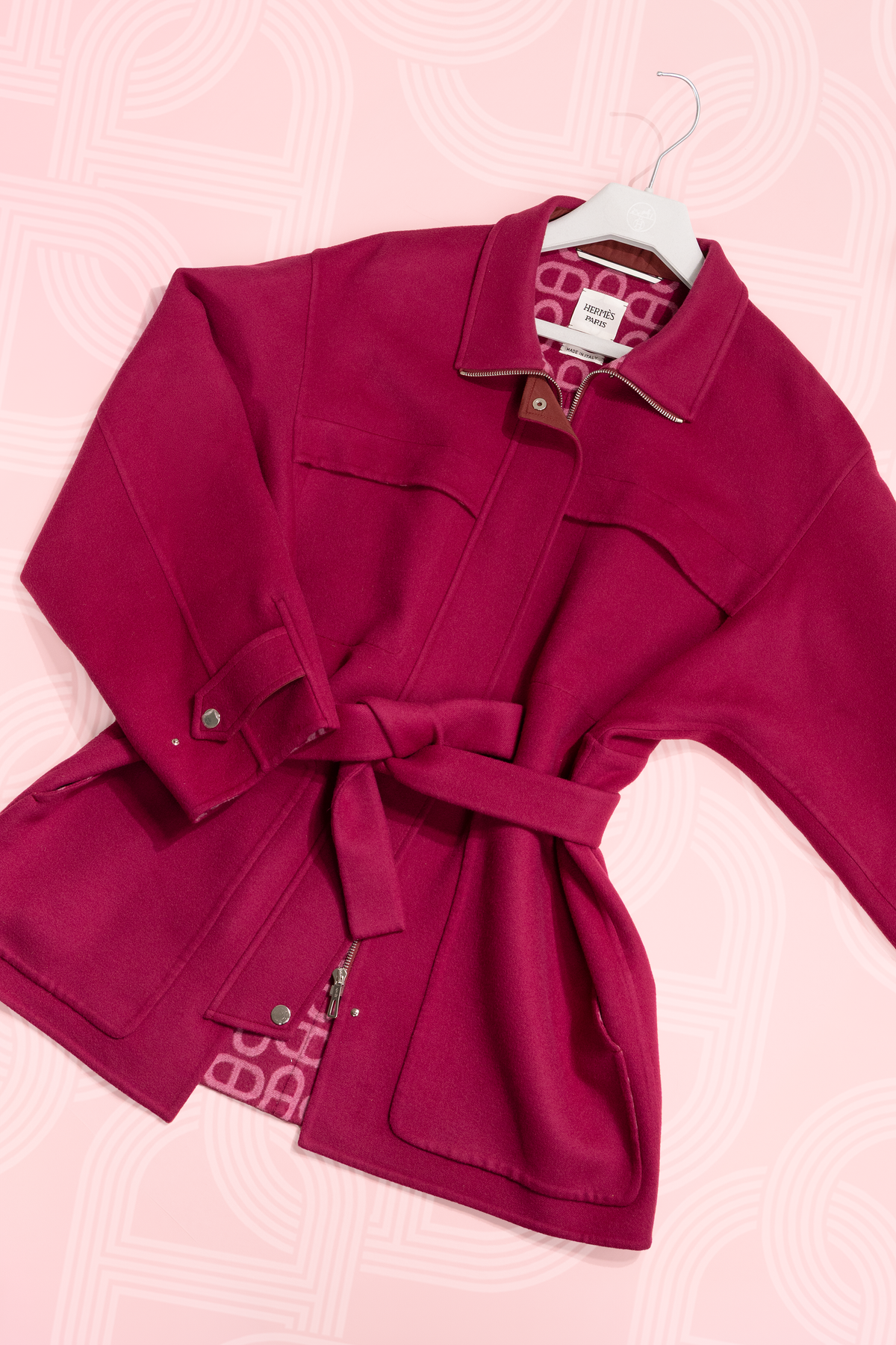 Hermès Short Parka Coat in Rose