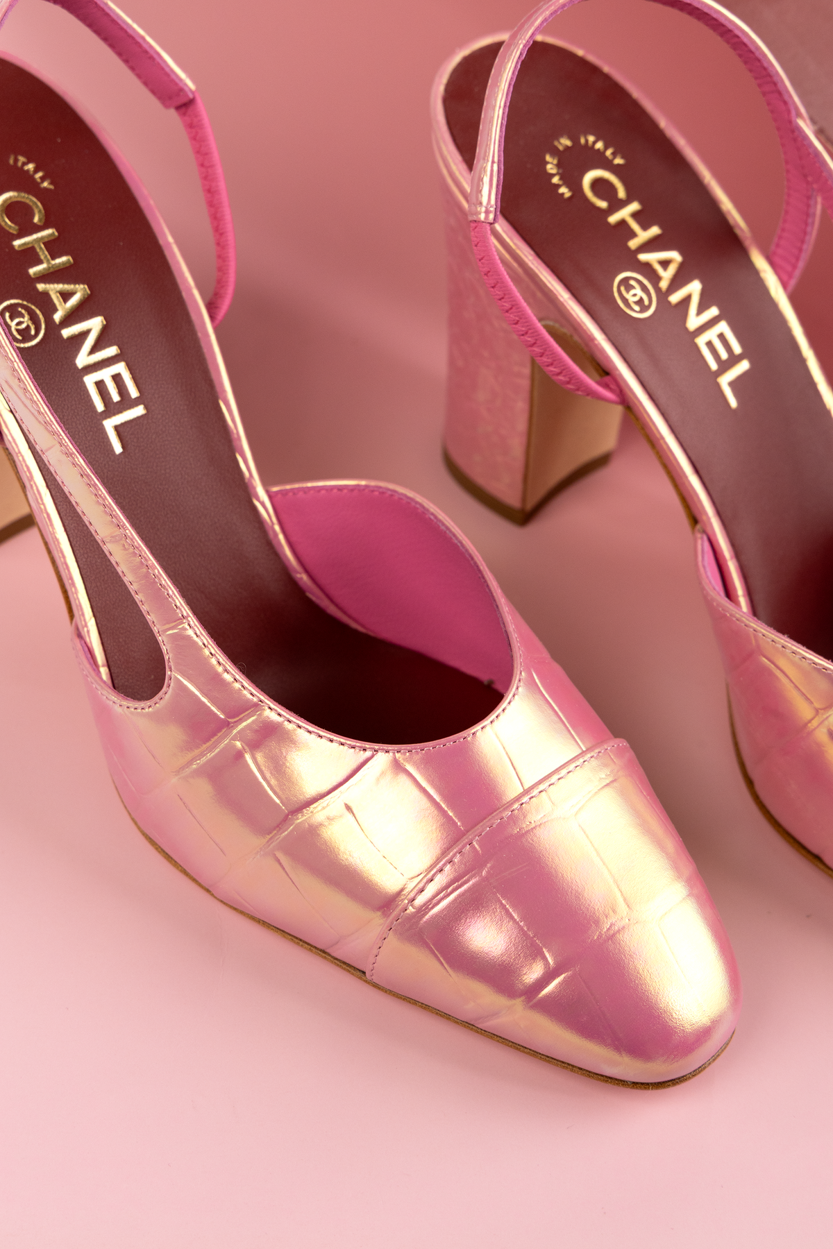 Chanel Pink Slingbacks