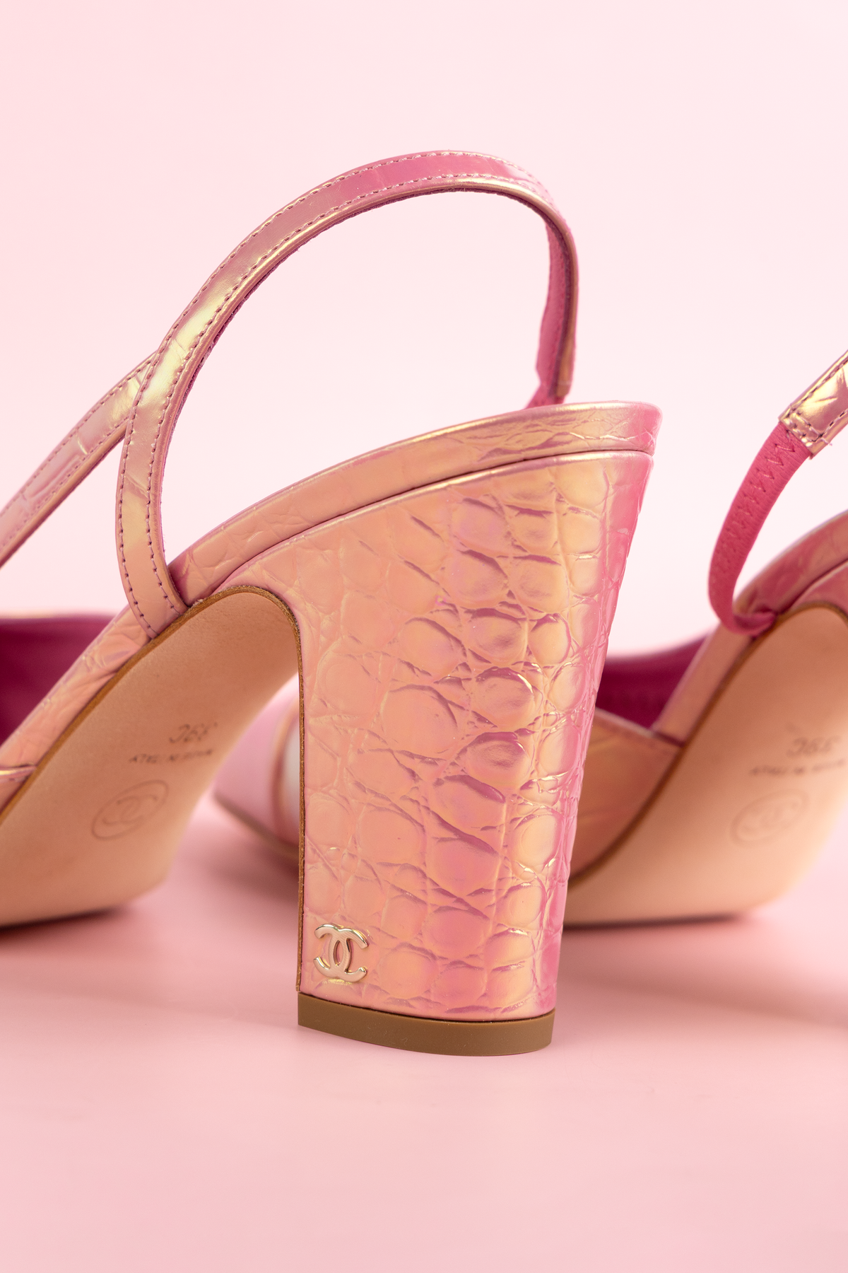 Chanel Pink Slingbacks