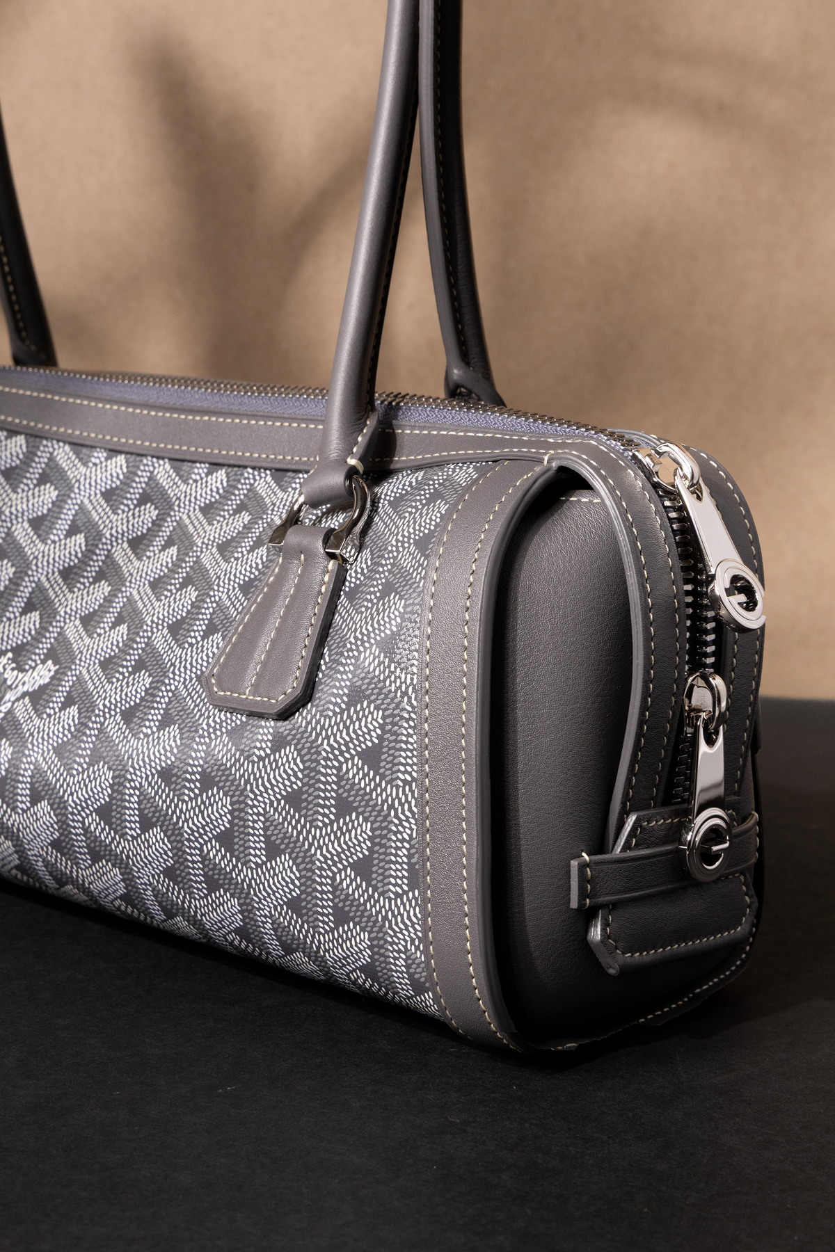 Goyard Goyardine Bonbonniere Bag & Bourbon Zipped Card Holder in Grey