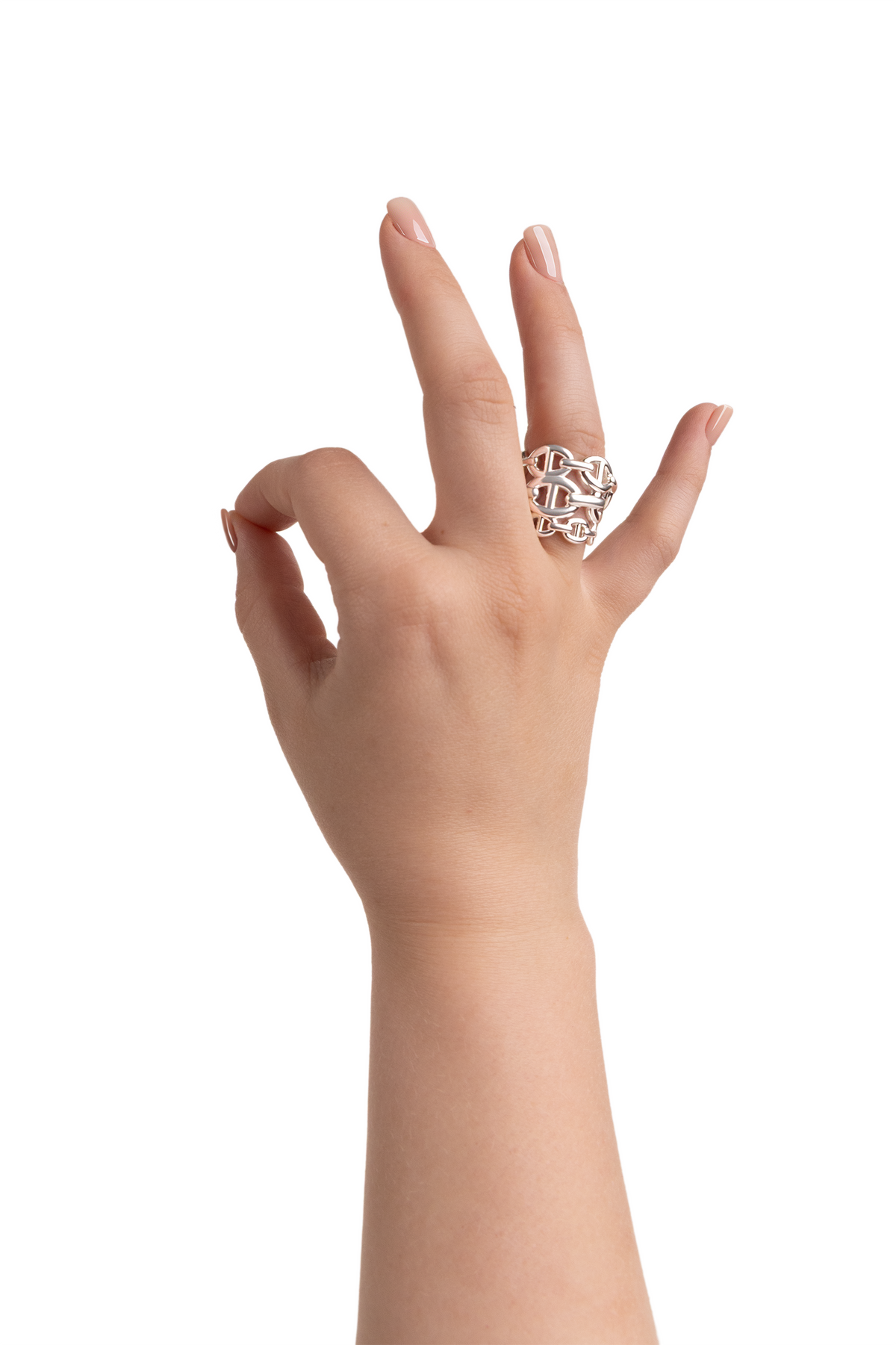 Hermès Chaine D'ancre Enchainee Ring Large Model