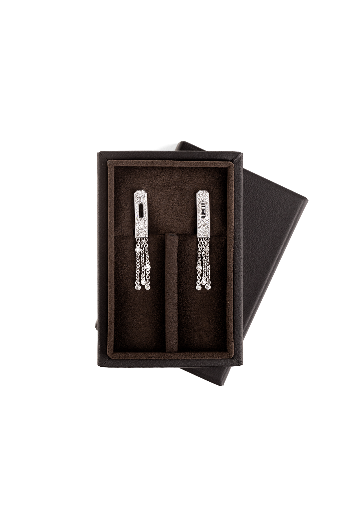 Hermès Kelly Gavroche White Gold Diamond Earrings