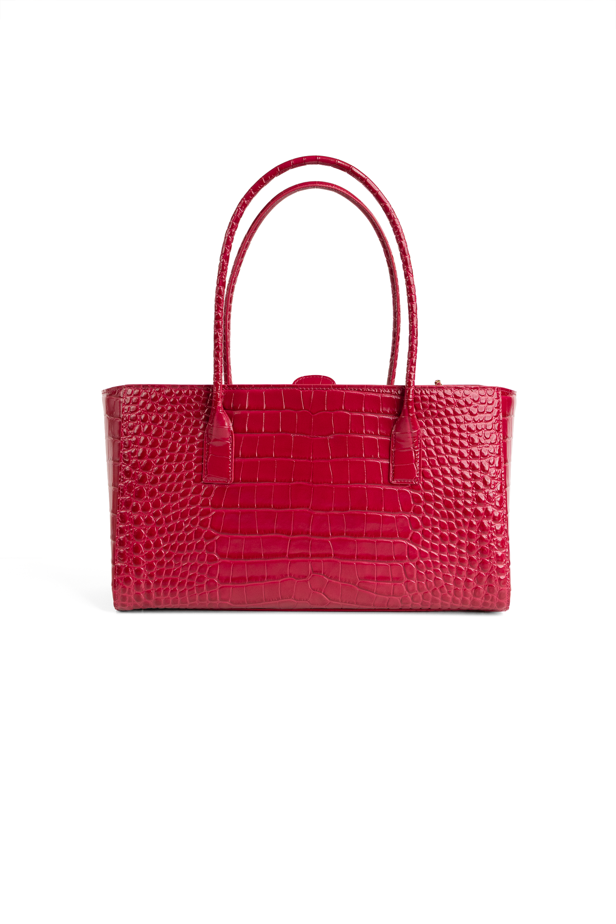 Chanel Small Crocodile Embossed Calfskin Shopping Bag in Fushia