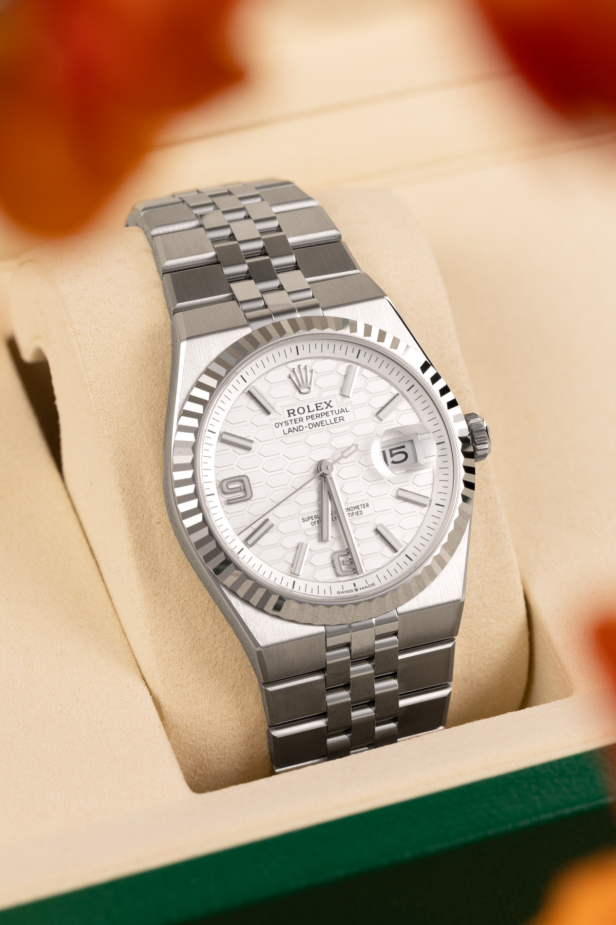 Rolex Land-Dweller 40MM Watch in Oystersteel & White Gold