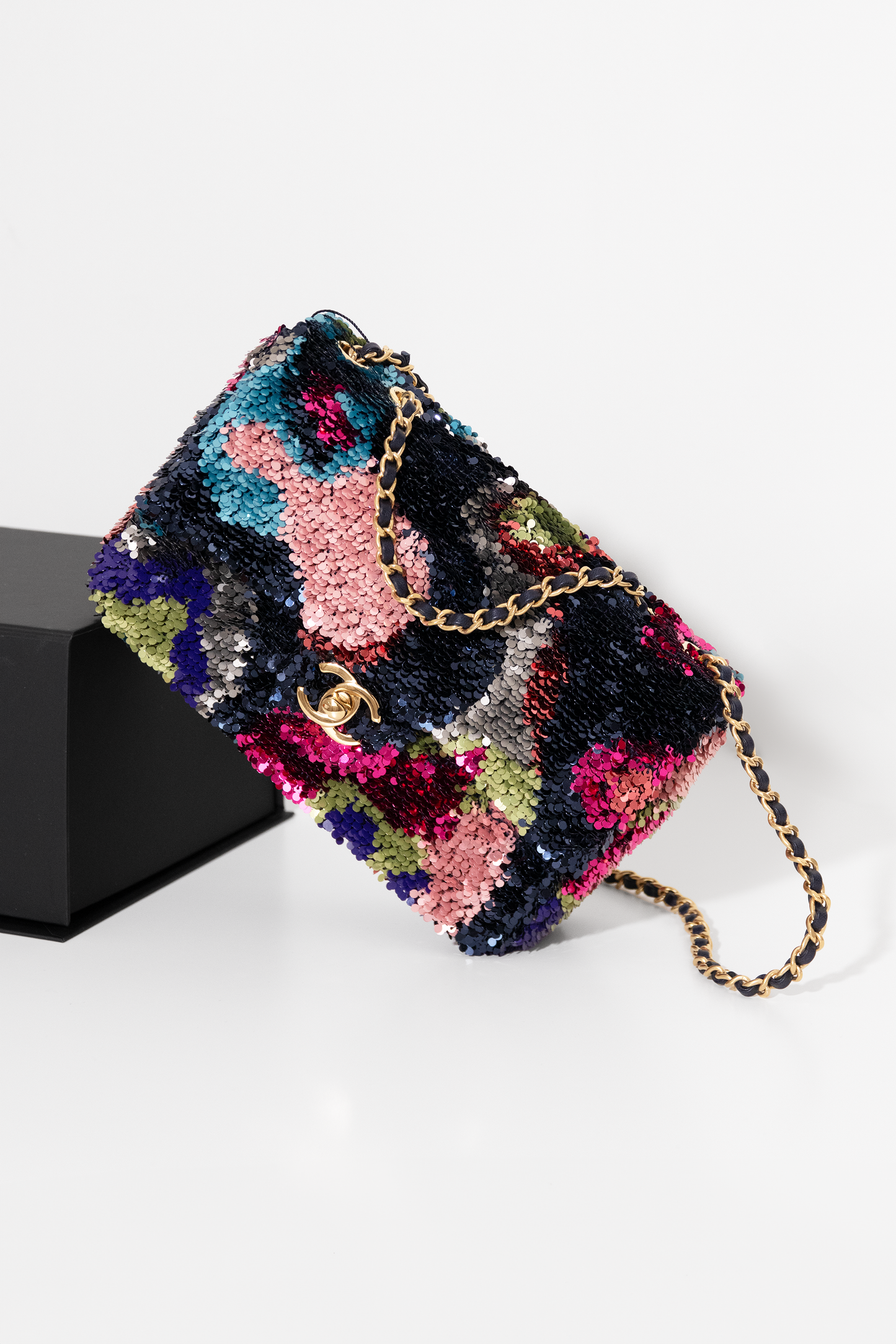 Chanel Mini Flap Bag in Multicolor Sequin
