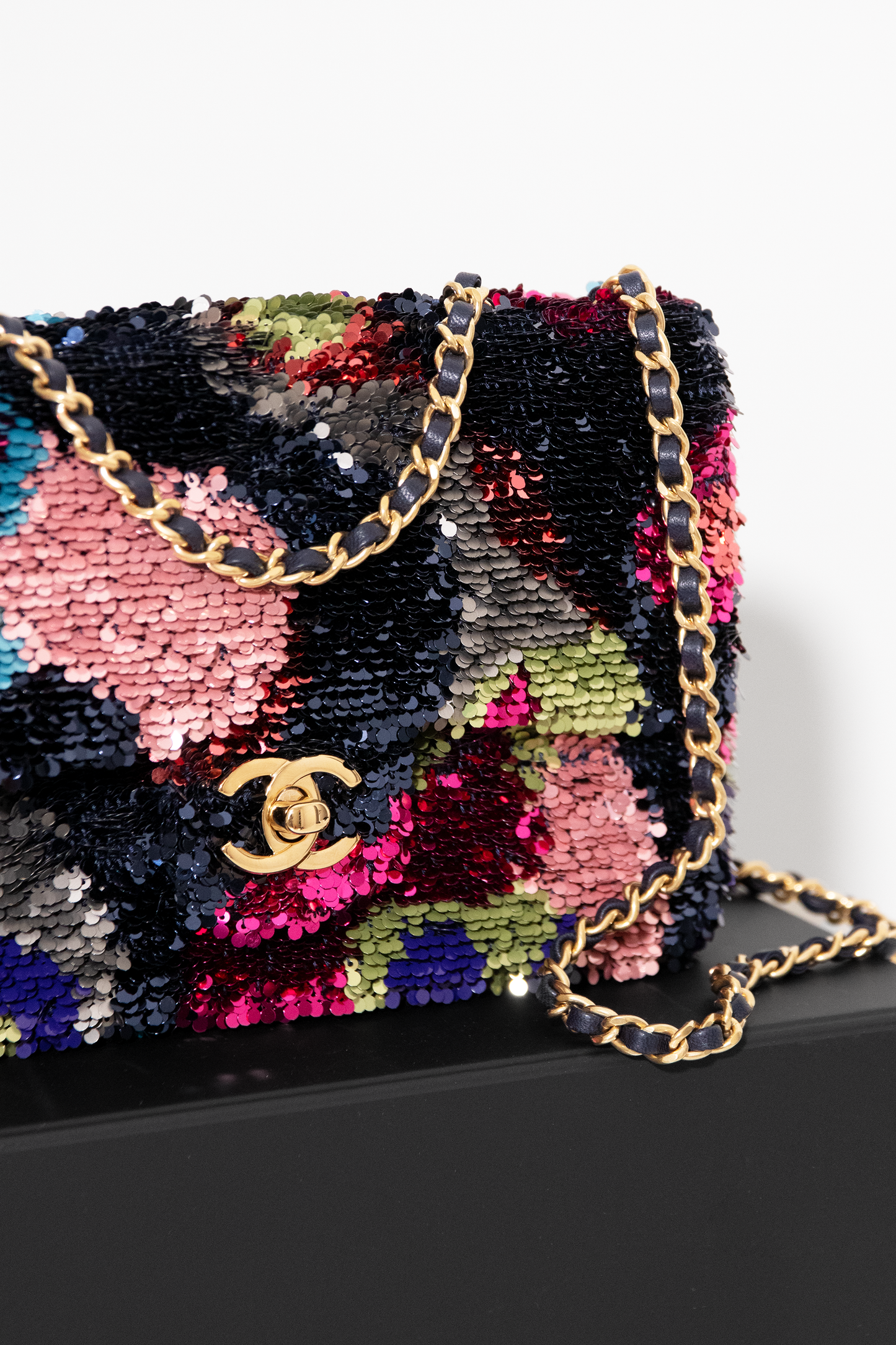 Chanel Mini Flap Bag in Multicolor Sequin