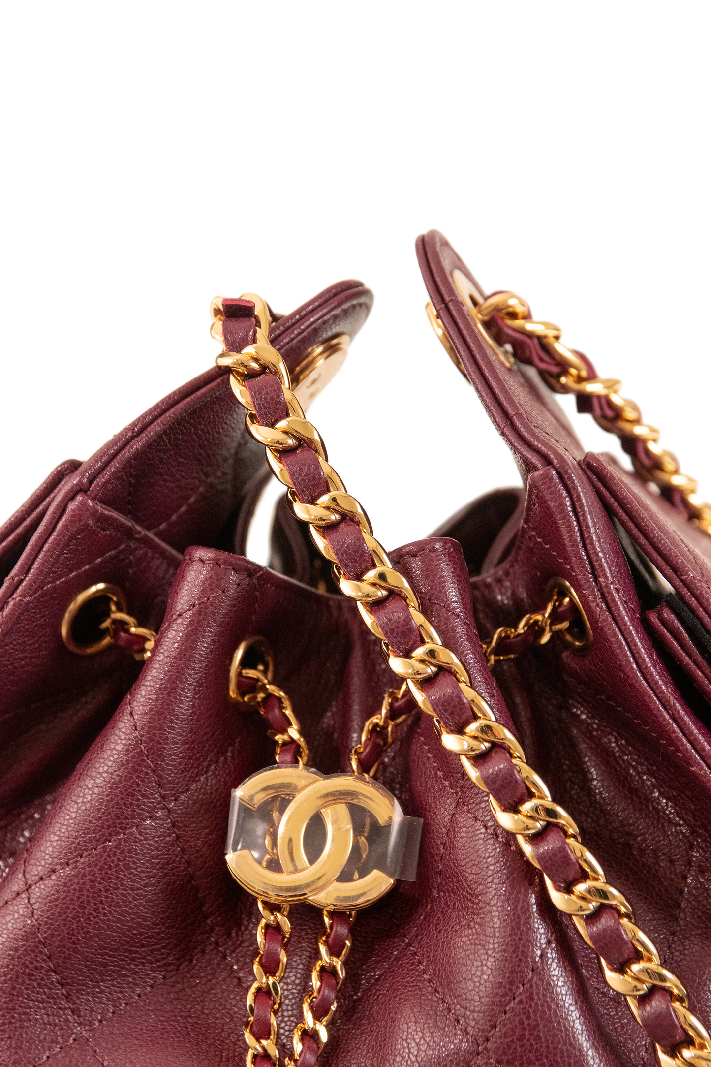 Chanel Mini Hobo 25 Bag in Burgundy