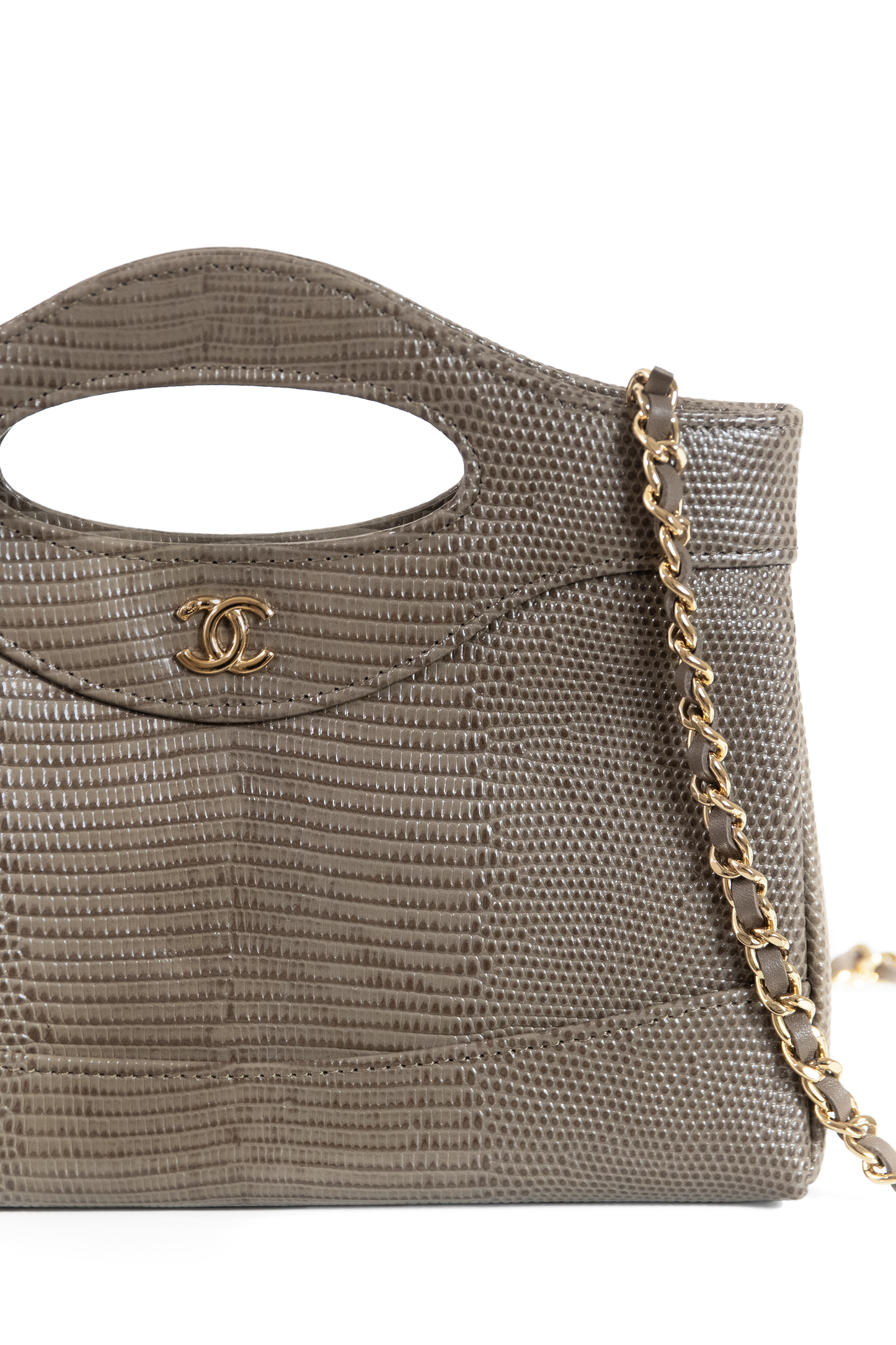 Chanel 31 Mini in Dark Grey Lizard