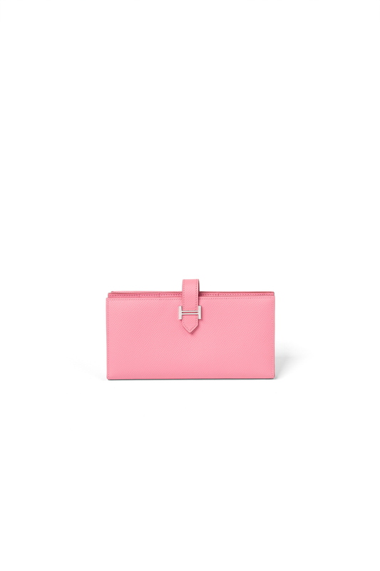 Hermes Bearn Wallet in Rose Confetti
