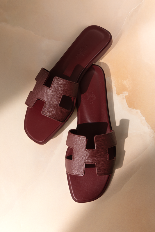 Hermès Oran Sandals in Rouge H