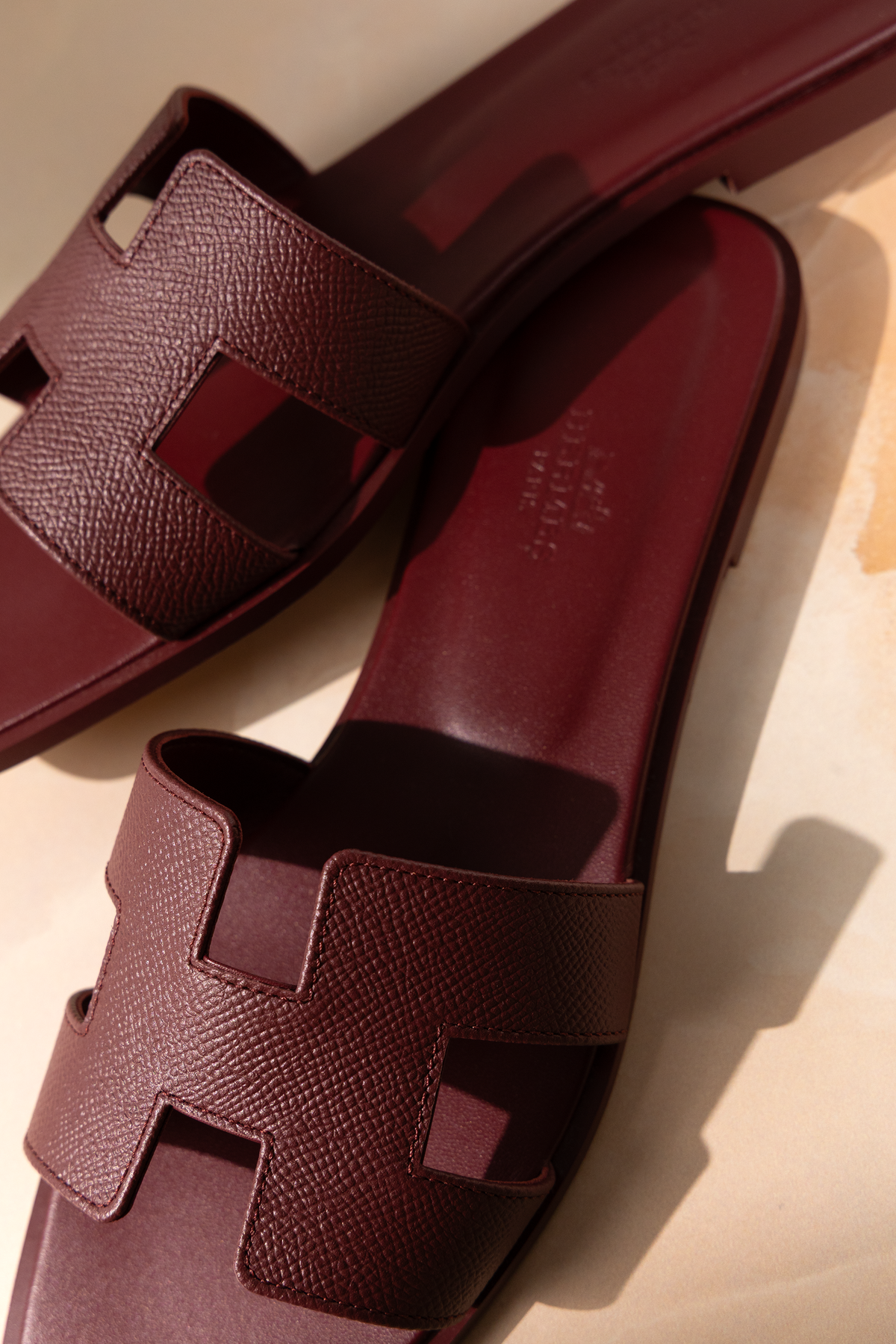 Hermès Oran Sandals in Rouge H