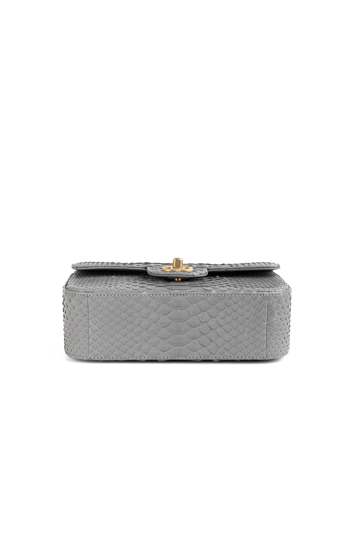 Chanel Mini Python Flap Bag in Grey