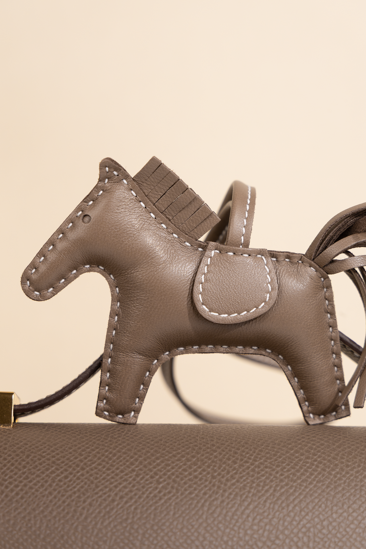 Hermès Constance 18 Epsom & Constance To Go Wallet in Etoupe GHW
