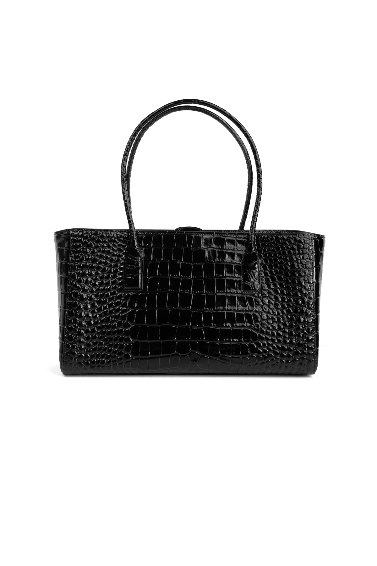 Chanel Large Black Crocodile Embossed Calfskin Shopping Bag