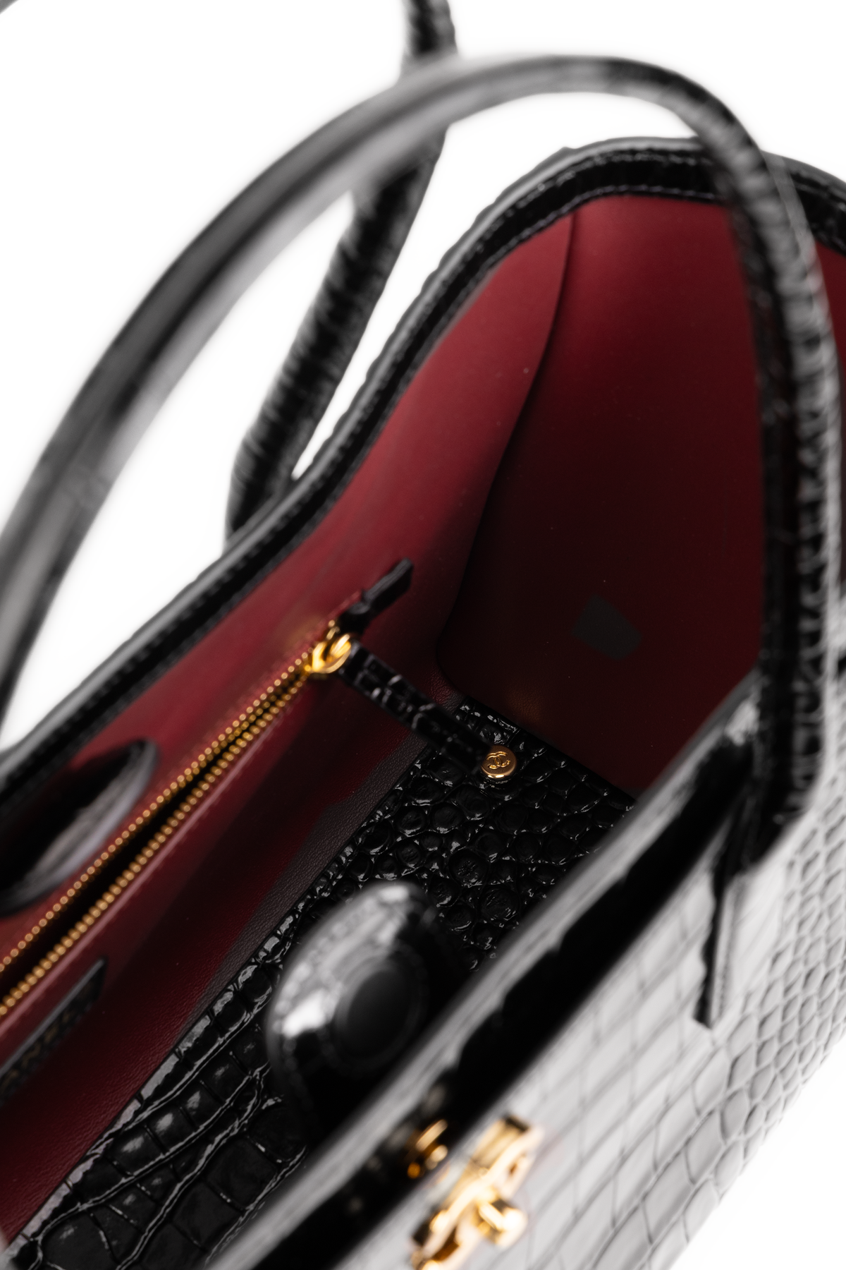 Chanel Large Black Crocodile Embossed Calfskin Shopping Bag