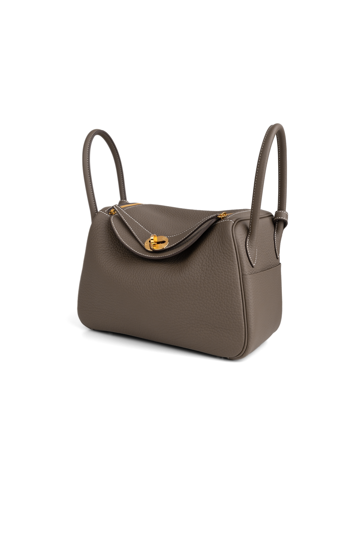 Hermès Lindy 26 Taurillon Clemence in Etoupe GHW