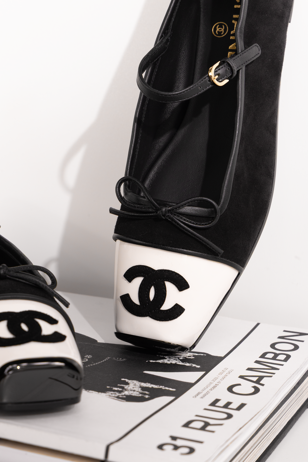 Chanel Mary Janes in Black/White