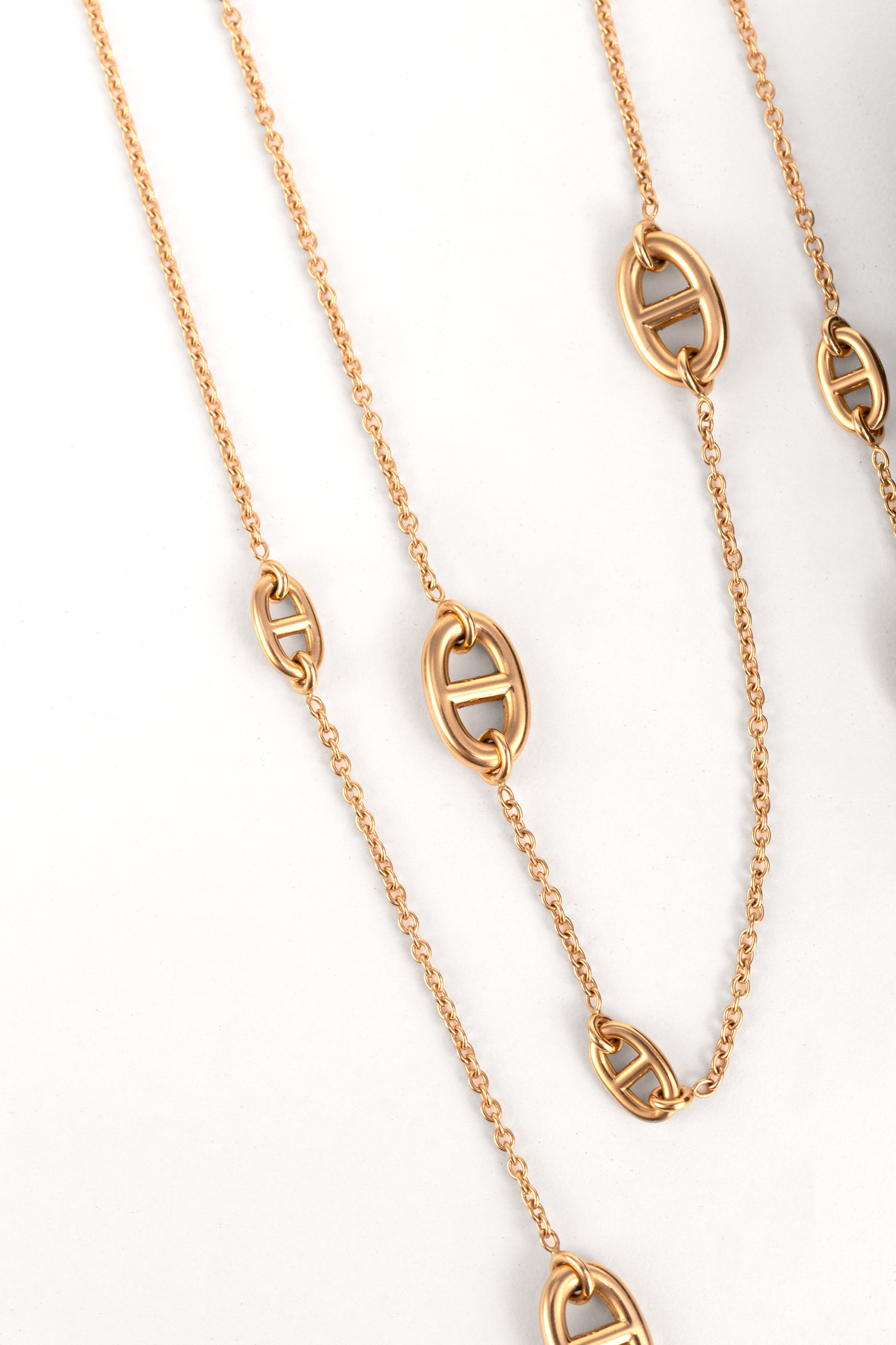 Hermès Farandole Rose Gold Necklace & Chaine D'ancre Enchainee Rose Gold Earrings & Ring