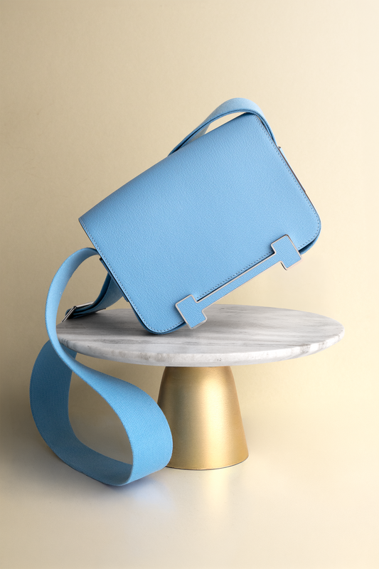 Hermès Geta Bag in Celeste PHW