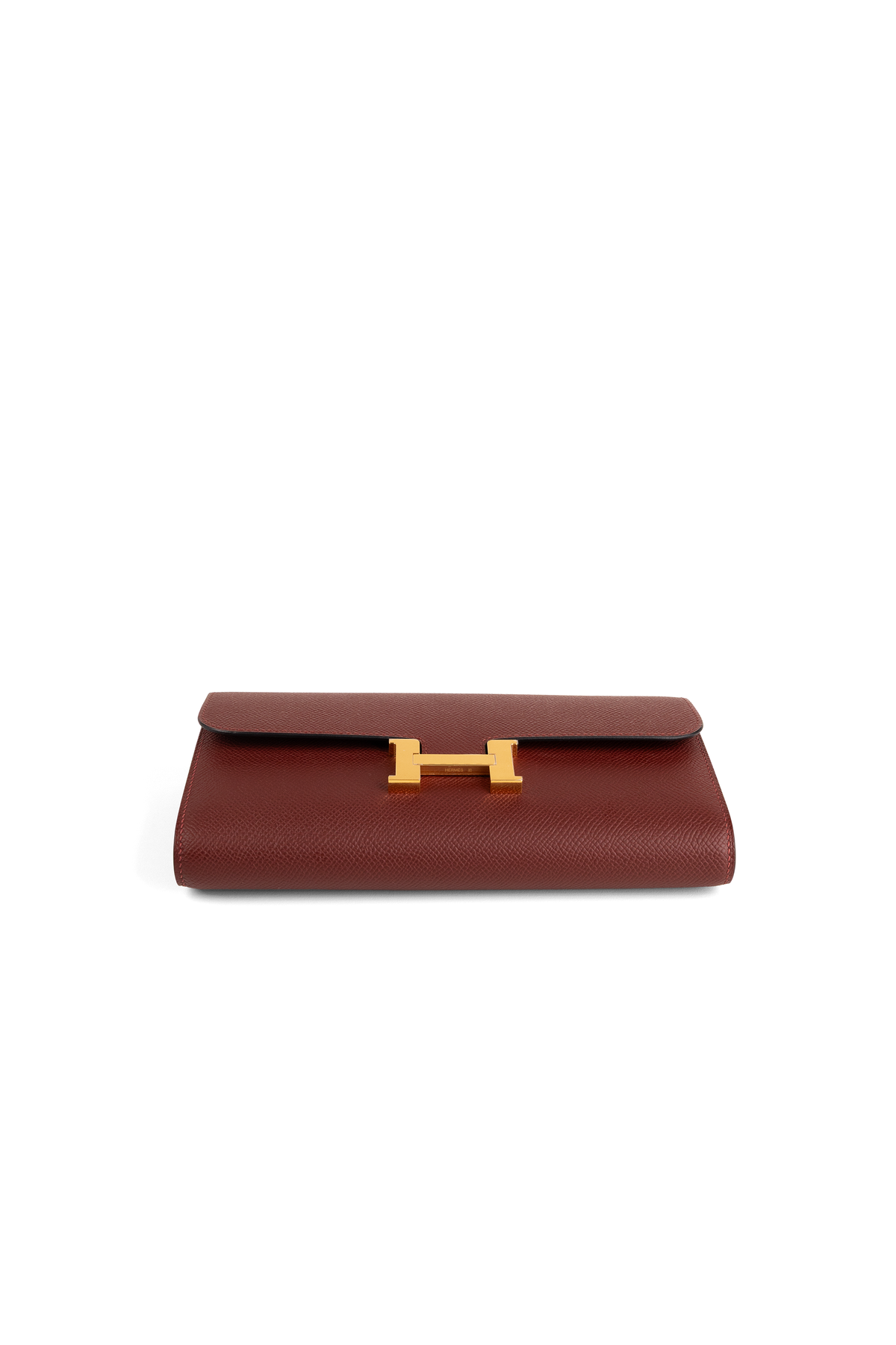 Hermès Constance To Go Wallet in Epsom Rouge H GHW