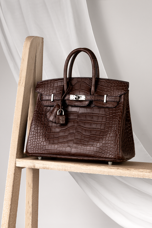 Hermès Birkin 25 Matte Alligator in Havane PHW