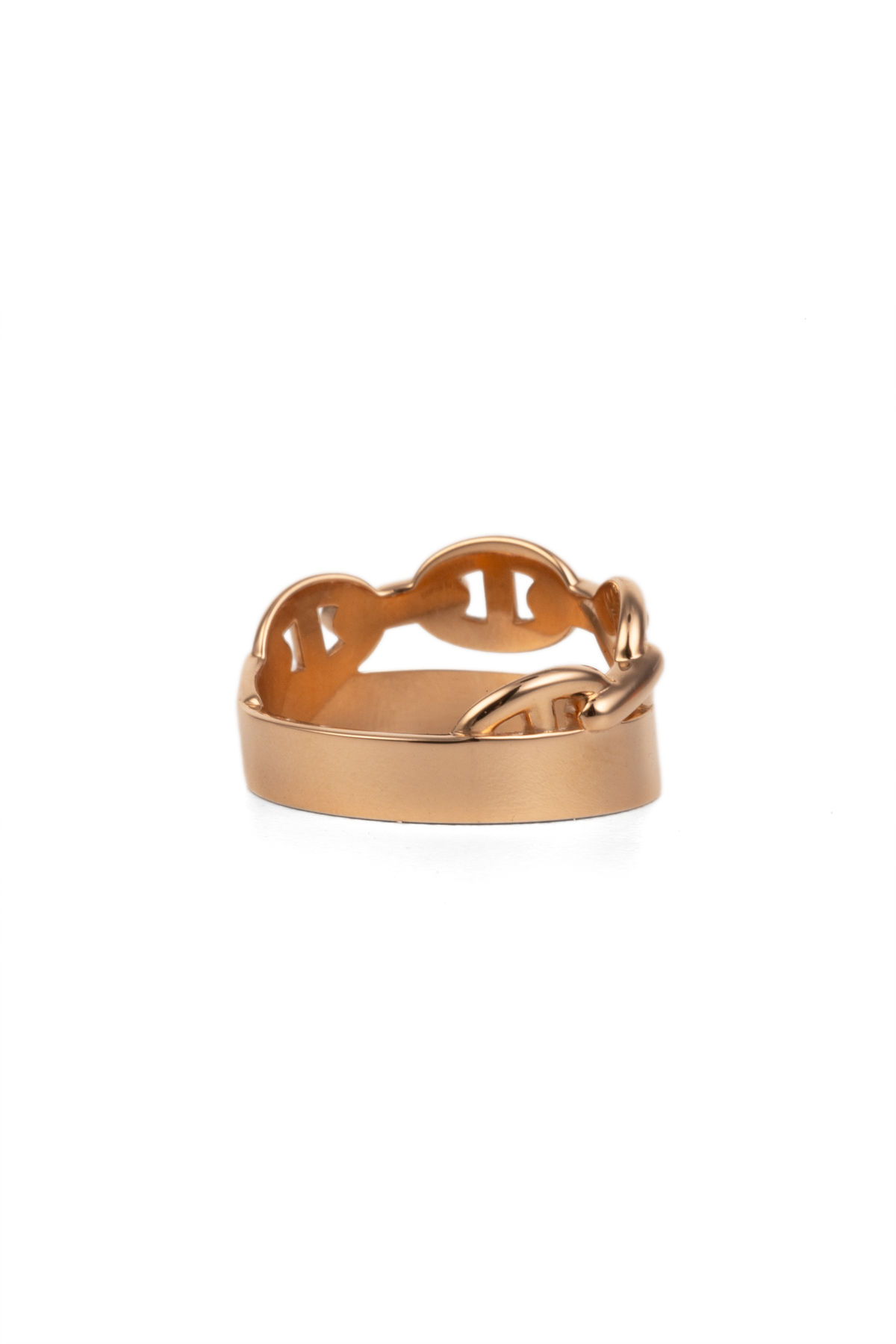 Hermès Rose Gold Diamond Kelly Ring