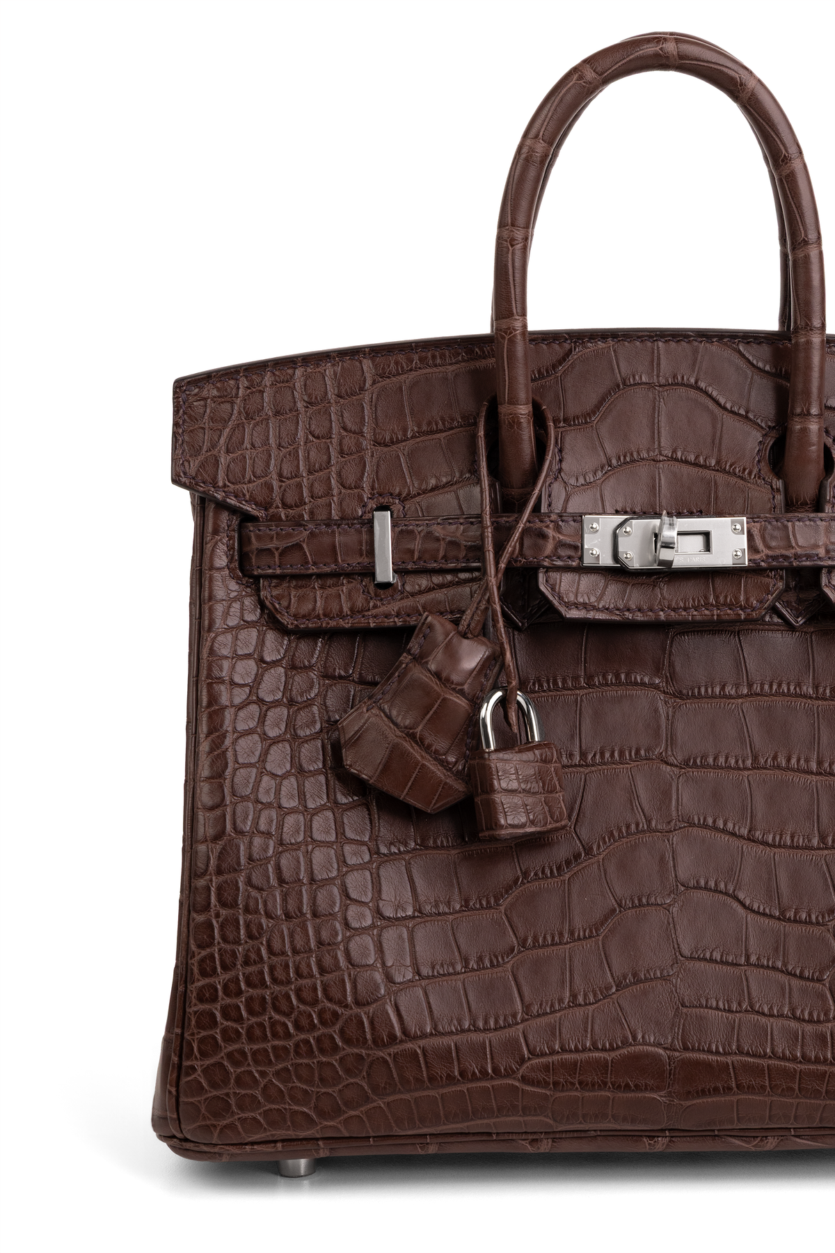 Hermès Birkin 25 Matte Alligator in Havane PHW